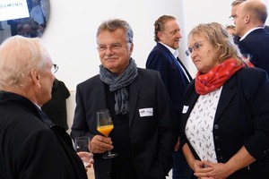  Auch Eckhard Gerber (Gerber Architekten) und Hartmut Miksch (ehem. Präsident der Architektenkammer) nutzten die Veranstaltung für Gespräche 