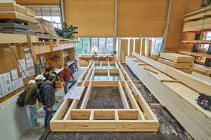  Das Bauholz für die Elemente stammt zu einem beachtlichen Teil aus Altholz, mehrheitlich aus Abbruchobjekten im Raum Basel 
