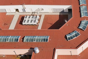  Dachlandschaft auf dem Dach des Einkaufszentrum Mediterraneo im Stadtviertel Havenwelten in Bremerhaven 