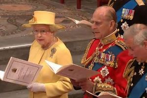  v. l.: Her Majesty, the Queen, The Duke of Edinburgh, The Prince of Wales 