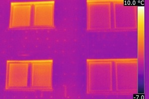  Thermografie einer Fassade mit Wärmedämmverbundsystem 