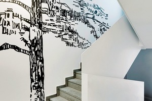  Der Entwurf für die Treppenhausgestaltung stammt von Antje Schiffers 