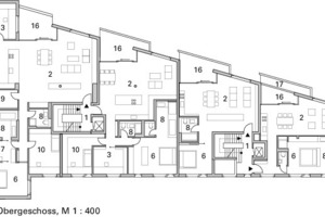 1. Obergeschoss, M 1 : 400 