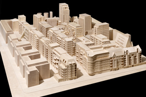  Modell der WerkBundStadt Berlin mit Entwürfen von 33 Architekten und Freiraumplanern 